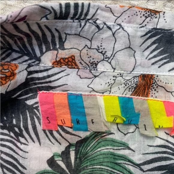 Surf Bazaar Tropical Floral Cruise Resort Button Down Shirt XS/S - Picture 11 of 12